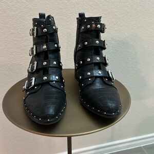 Fergalicious by Fergie Black Studded Ankle Boots